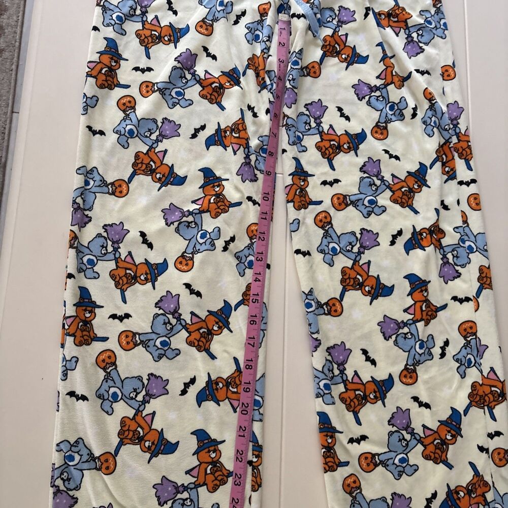 Care Bears Halloween Pajama Pants Womens Large Ghost Pumpkin Bat Fleece - Picture 7 of 8
